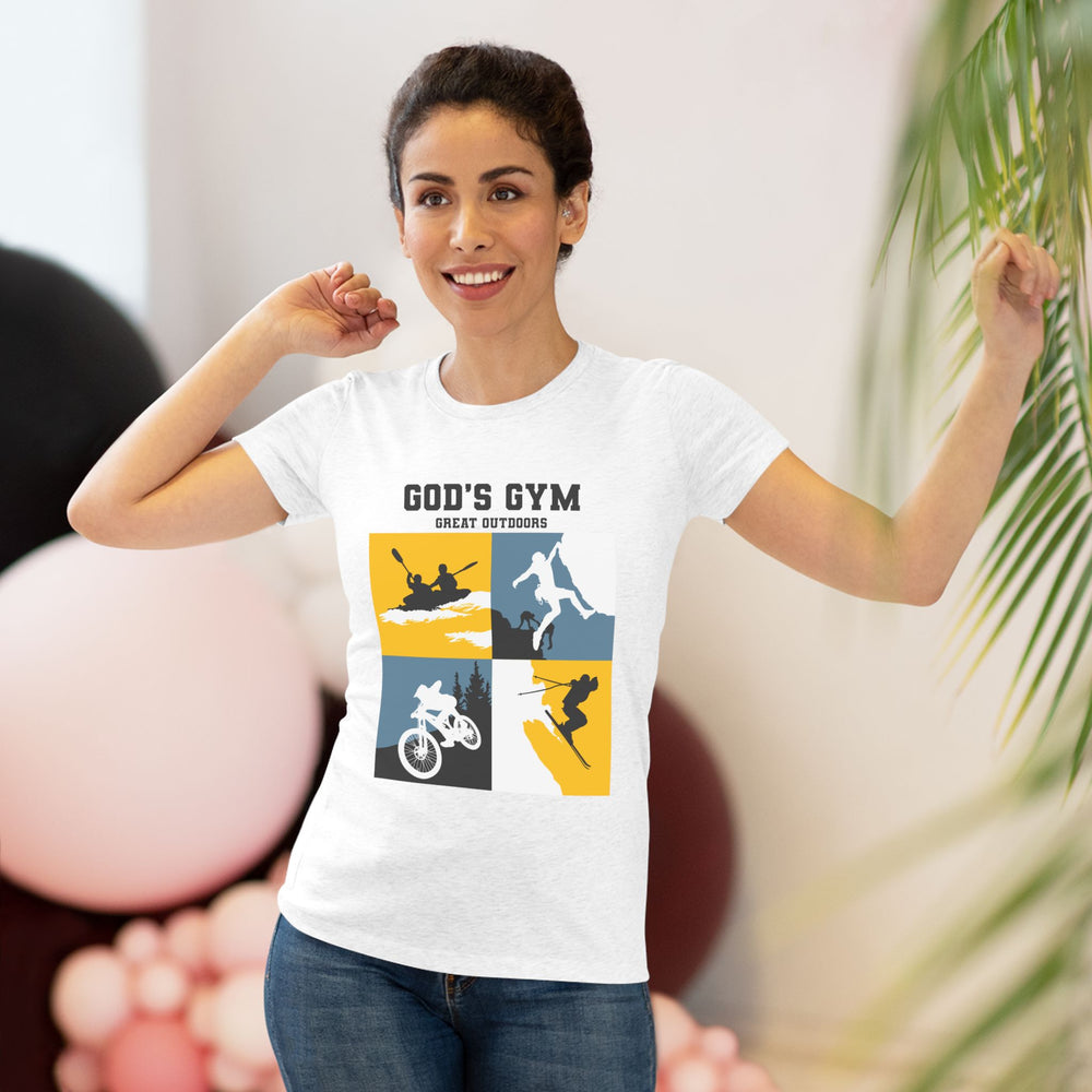 
                      
                        Women's Triblend Tee - God's Gym Graphic T-Shirt
                      
                    