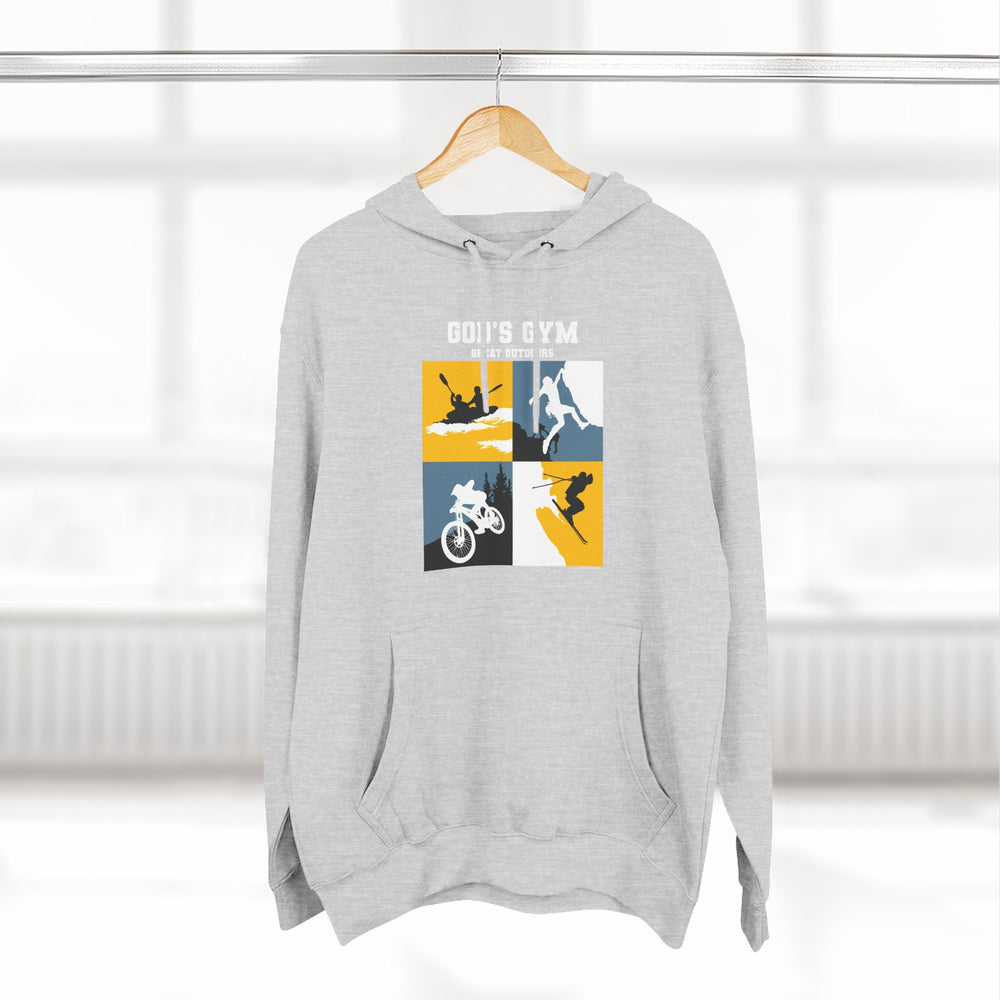 
                      
                        God's Gym Three-Panel Fleece Hoodie
                      
                    