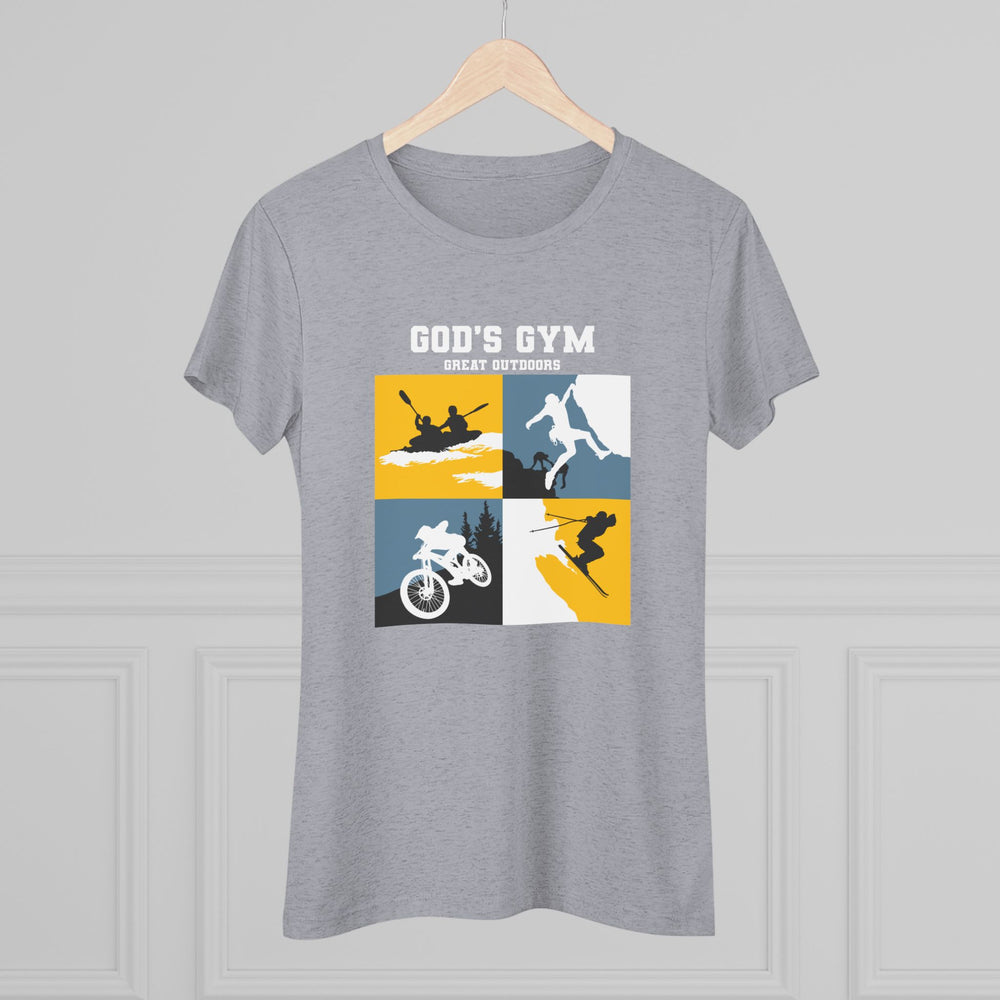 
                      
                        Women's Triblend Tee - God's Gym Graphic T-Shirt
                      
                    