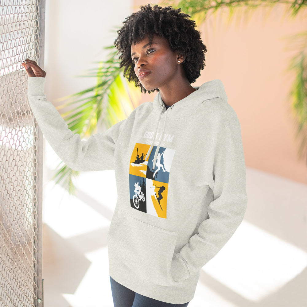 
                      
                        God's Gym Three-Panel Fleece Hoodie
                      
                    