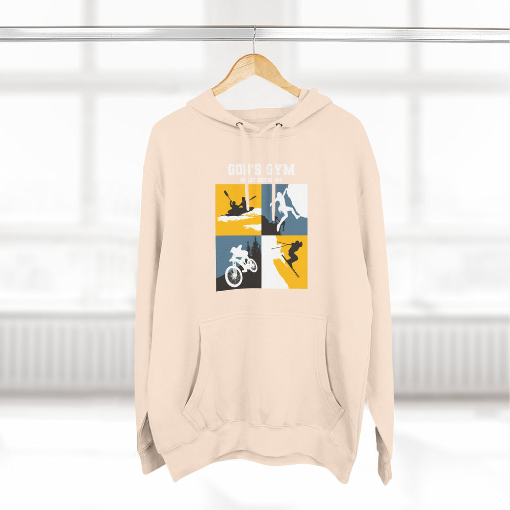 
                      
                        God's Gym Three-Panel Fleece Hoodie
                      
                    