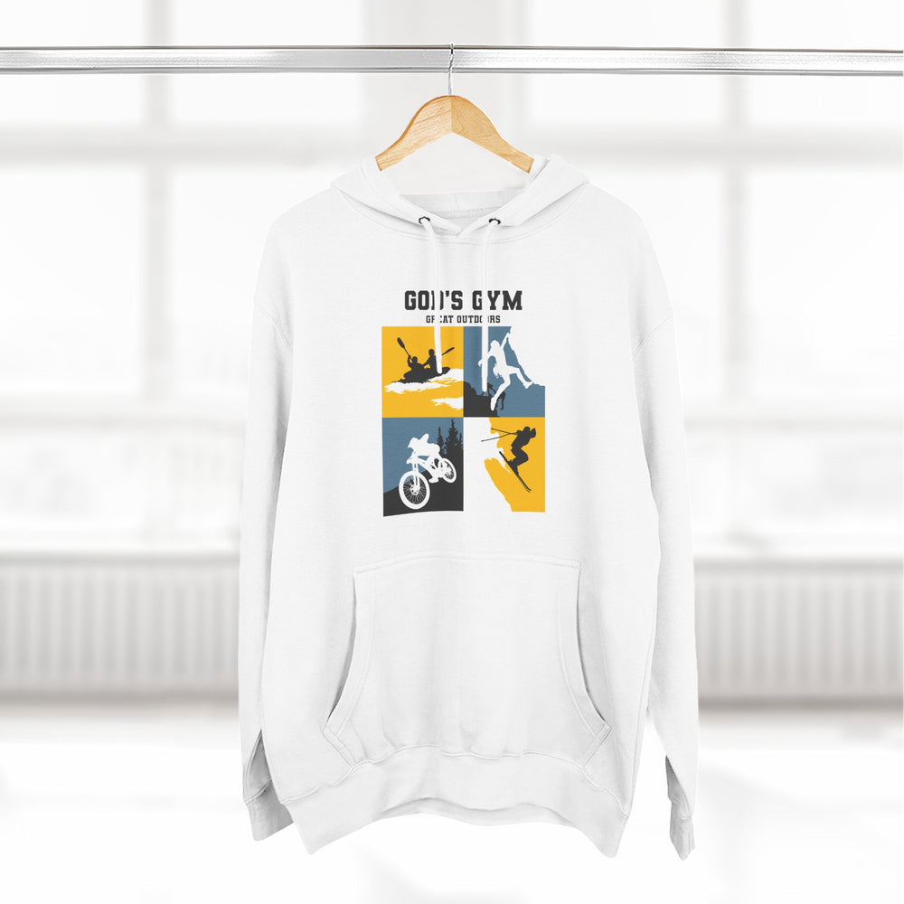 
                      
                        God's Gym Three-Panel Fleece Hoodie
                      
                    