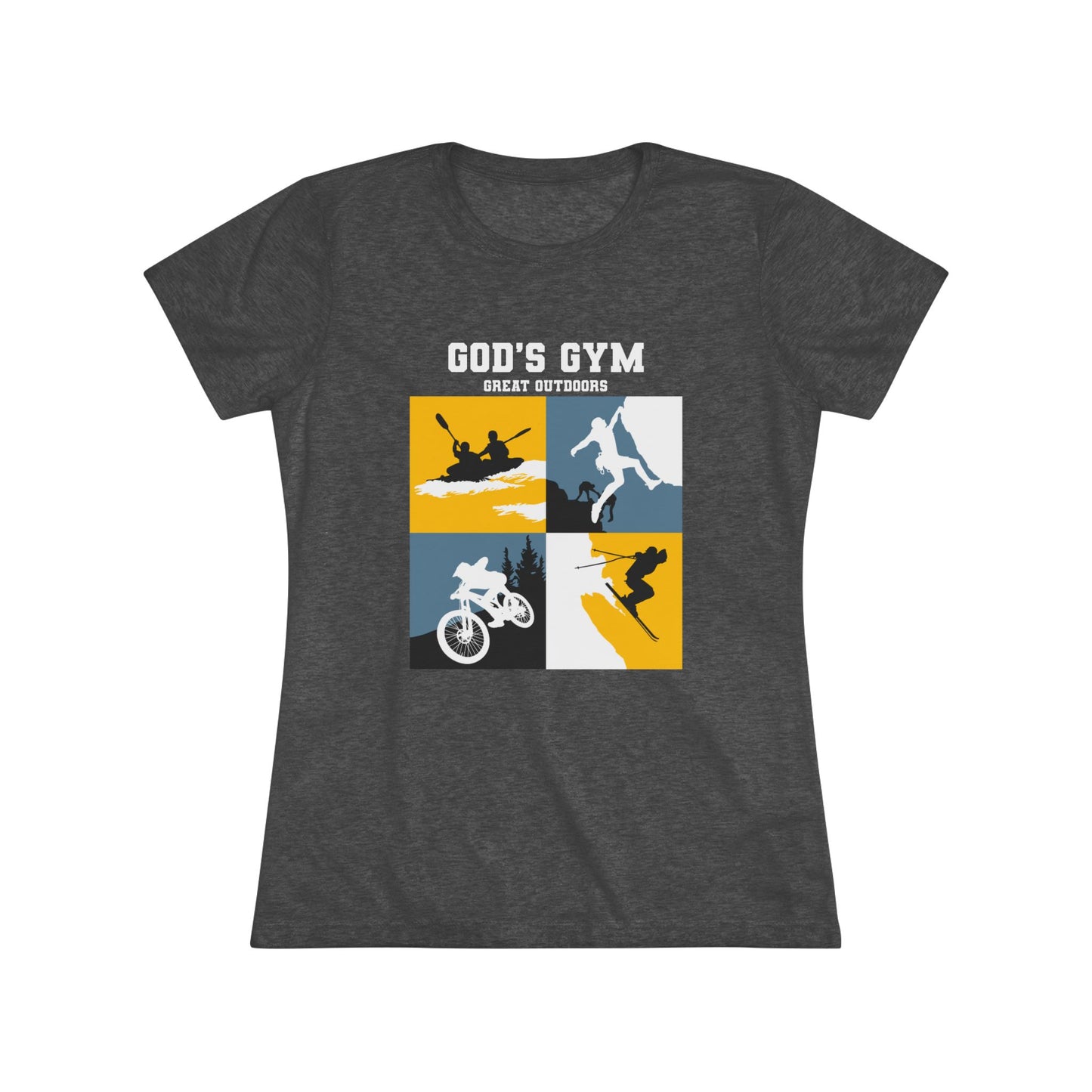 Women's Triblend Tee - God's Gym Graphic T-Shirt