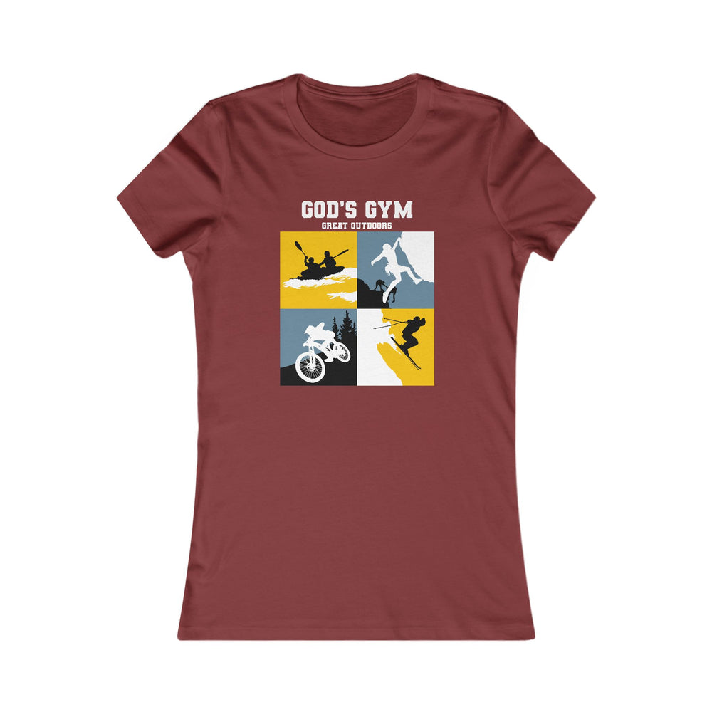 
                      
                        God's Gym Women's Outdoor Adventure Tee
                      
                    