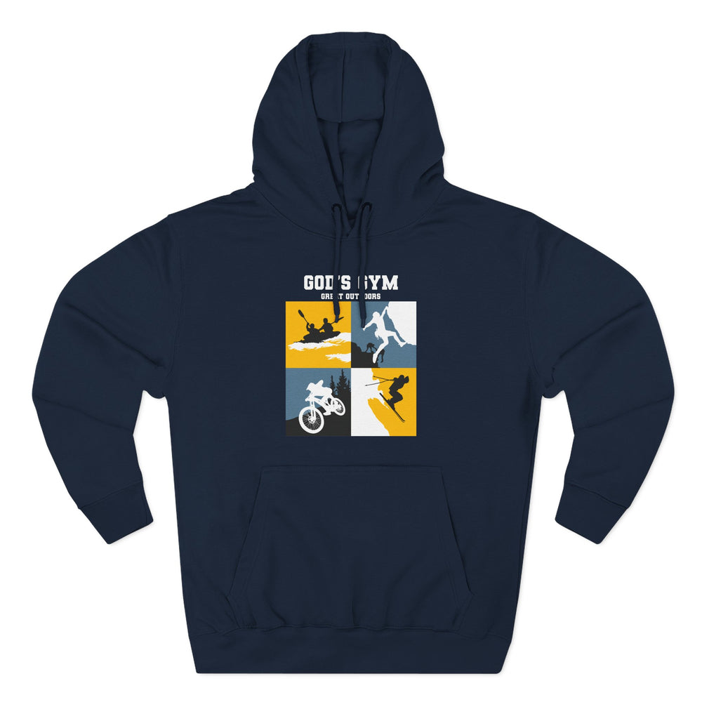 
                      
                        God's Gym Three-Panel Fleece Hoodie
                      
                    