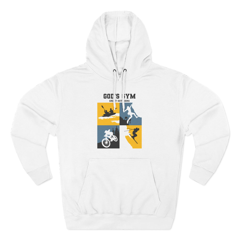 
                      
                        God's Gym Three-Panel Fleece Hoodie
                      
                    