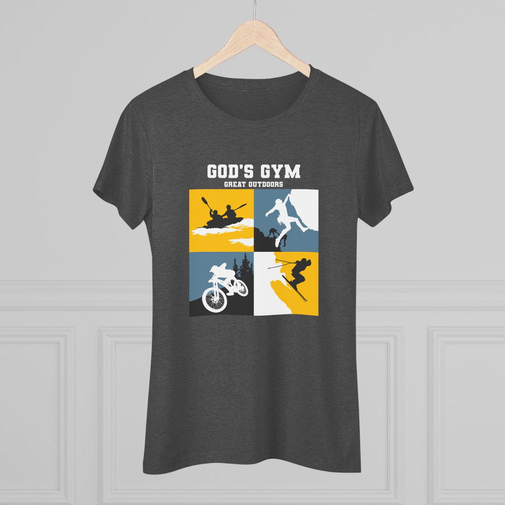 
                      
                        Women's Triblend Tee - God's Gym Graphic T-Shirt
                      
                    