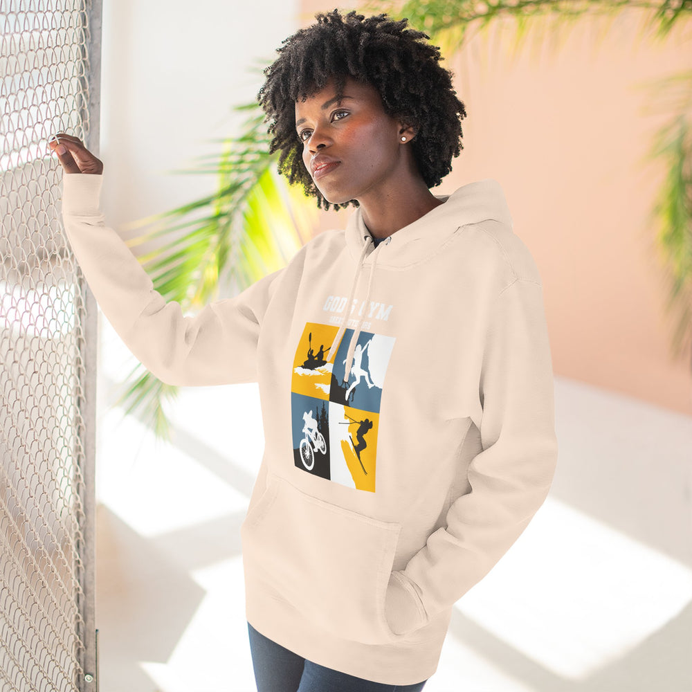 
                      
                        God's Gym Three-Panel Fleece Hoodie
                      
                    