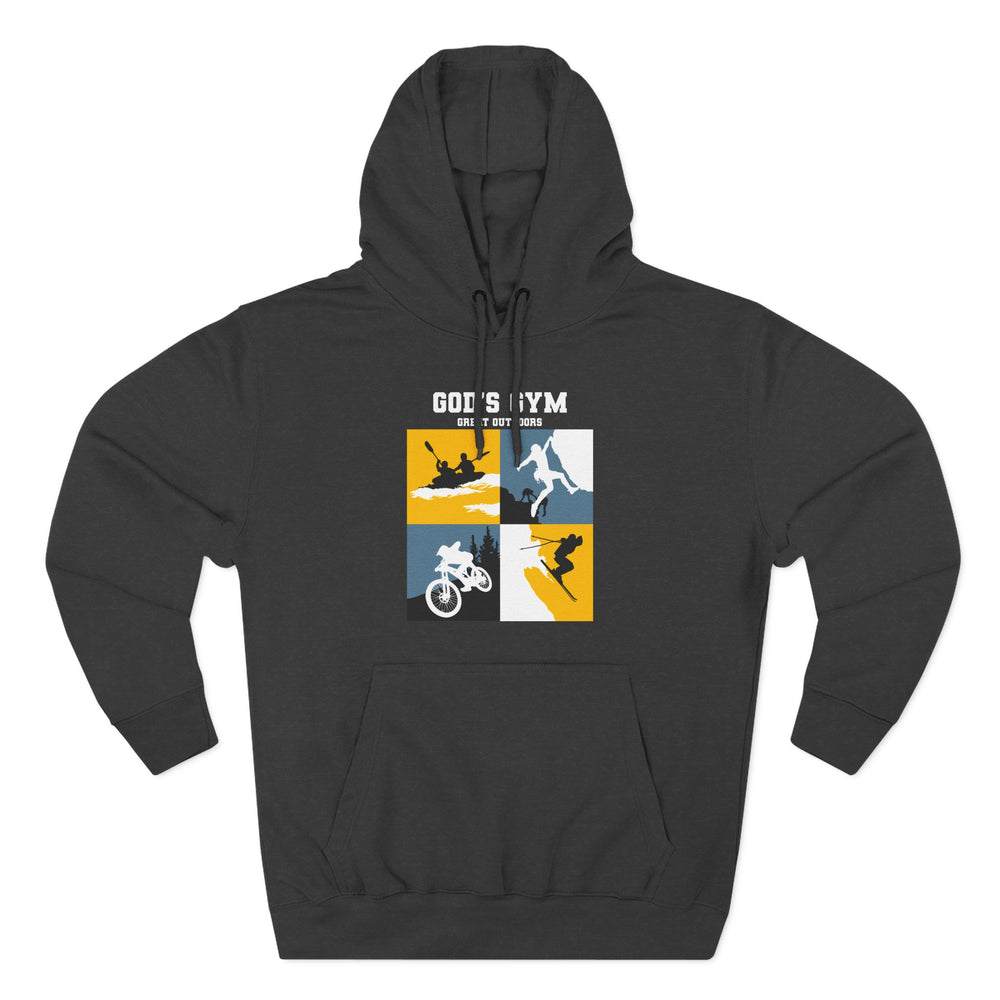 
                      
                        God's Gym Three-Panel Fleece Hoodie
                      
                    