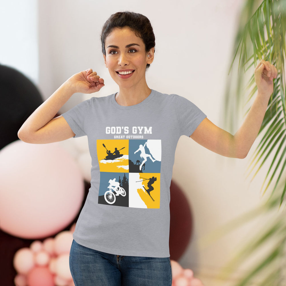 
                      
                        Women's Triblend Tee - God's Gym Graphic T-Shirt
                      
                    