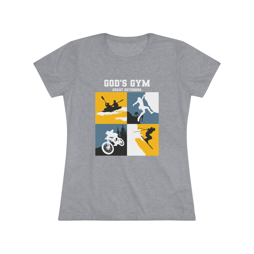 
                      
                        Women's Triblend Tee - God's Gym Graphic T-Shirt
                      
                    