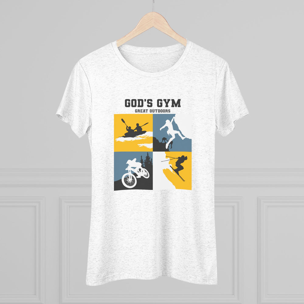 
                      
                        Women's Triblend Tee - God's Gym Graphic T-Shirt
                      
                    
