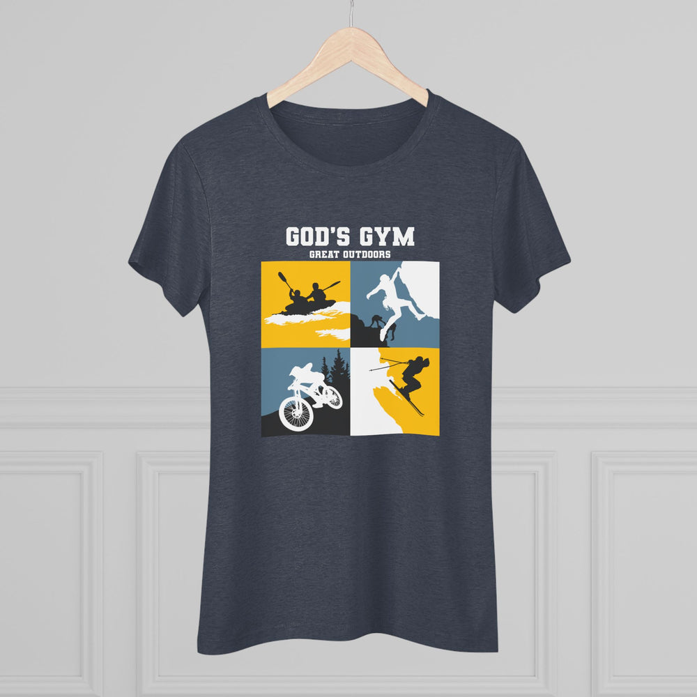 
                      
                        Women's Triblend Tee - God's Gym Graphic T-Shirt
                      
                    