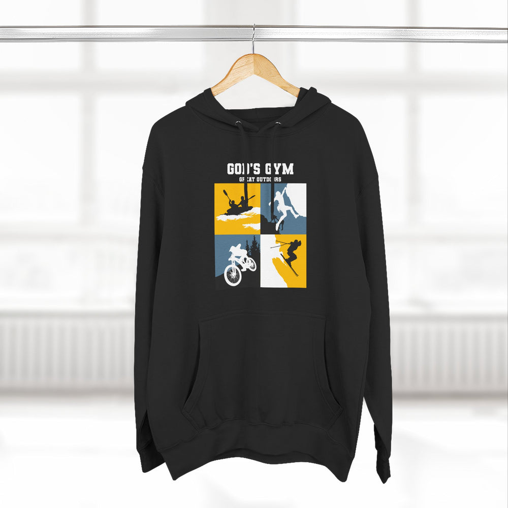 
                      
                        God's Gym Three-Panel Fleece Hoodie
                      
                    