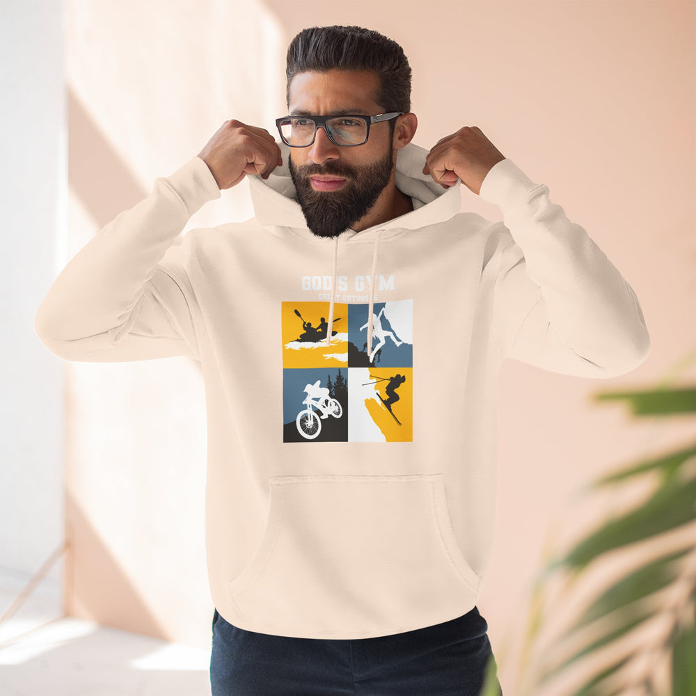 
                      
                        God's Gym Three-Panel Fleece Hoodie
                      
                    