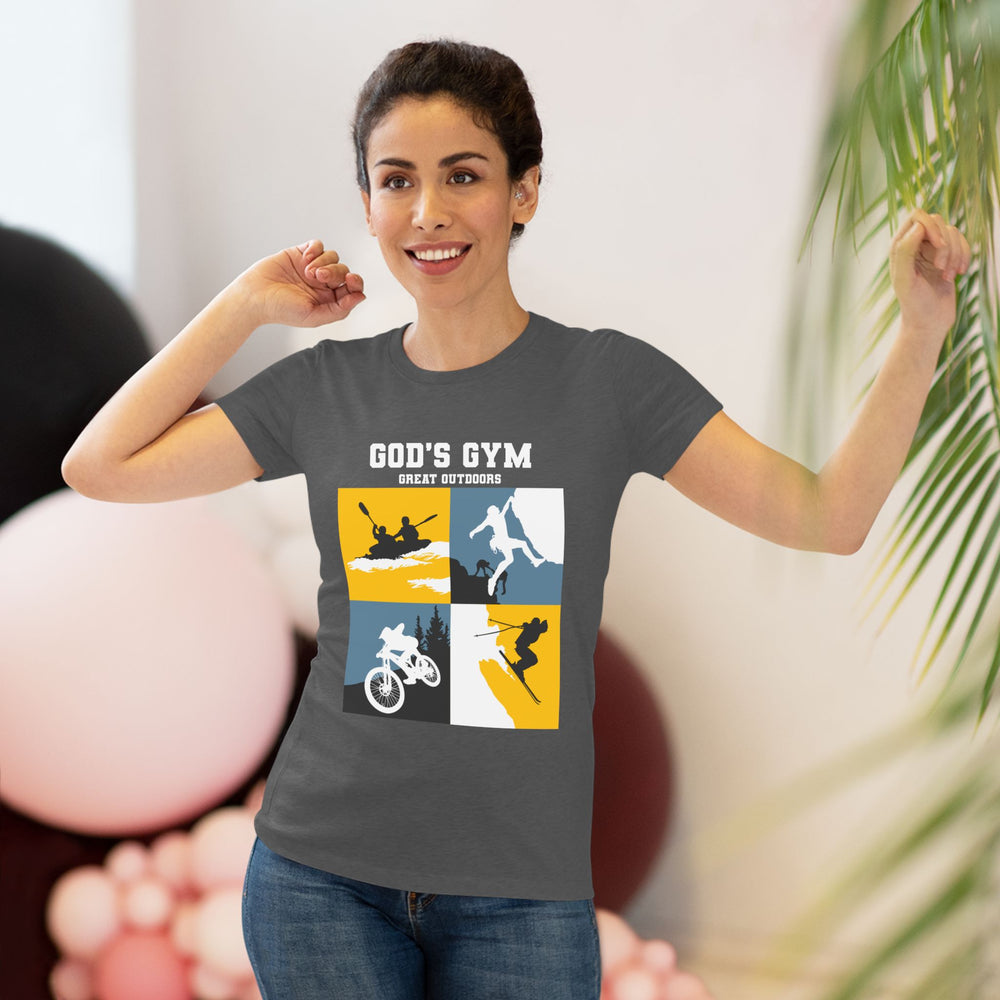 
                      
                        Women's Triblend Tee - God's Gym Graphic T-Shirt
                      
                    