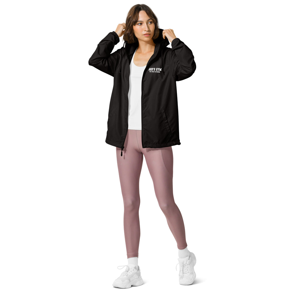 
                      
                        God's Gym Unisex lightweight zip up windbreaker
                      
                    