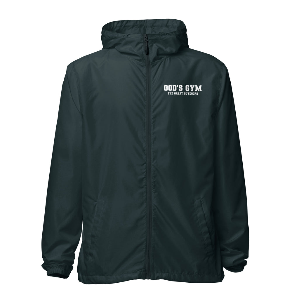 
                      
                        God's Gym Unisex lightweight zip up windbreaker
                      
                    