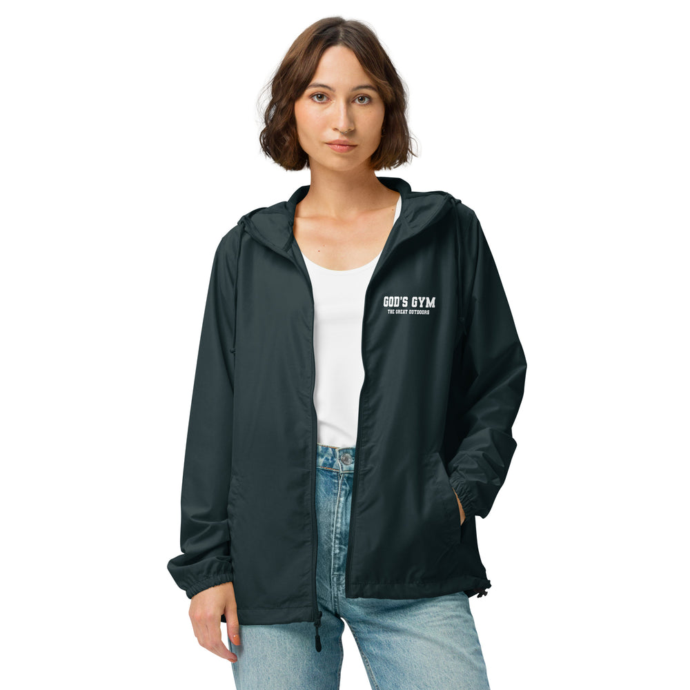 
                      
                        God's Gym Unisex lightweight zip up windbreaker
                      
                    