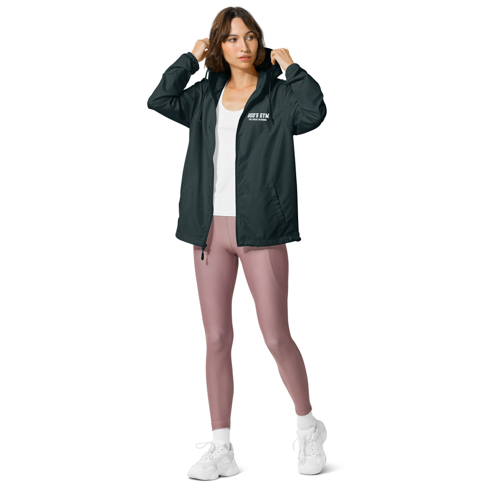 
                      
                        God's Gym Unisex lightweight zip up windbreaker
                      
                    