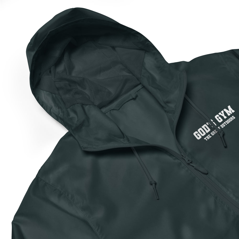 
                      
                        God's Gym Unisex lightweight zip up windbreaker
                      
                    
