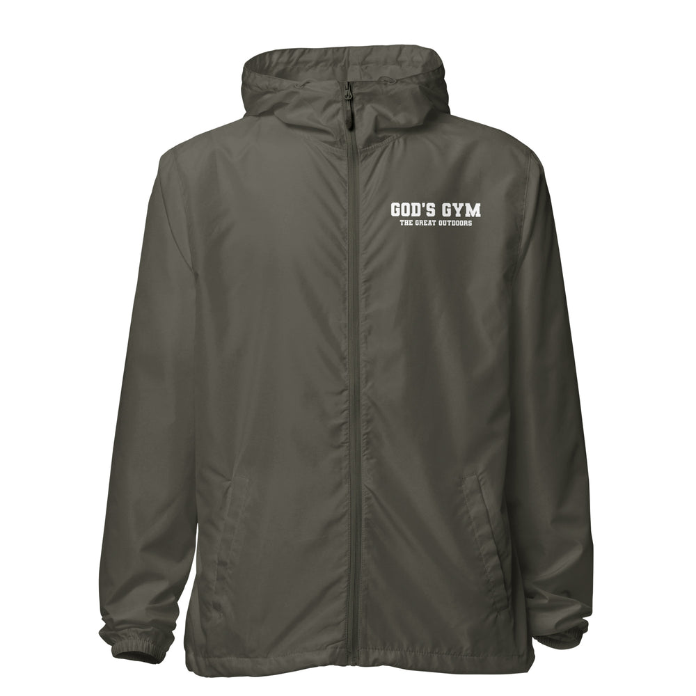 
                      
                        God's Gym Unisex lightweight zip up windbreaker
                      
                    