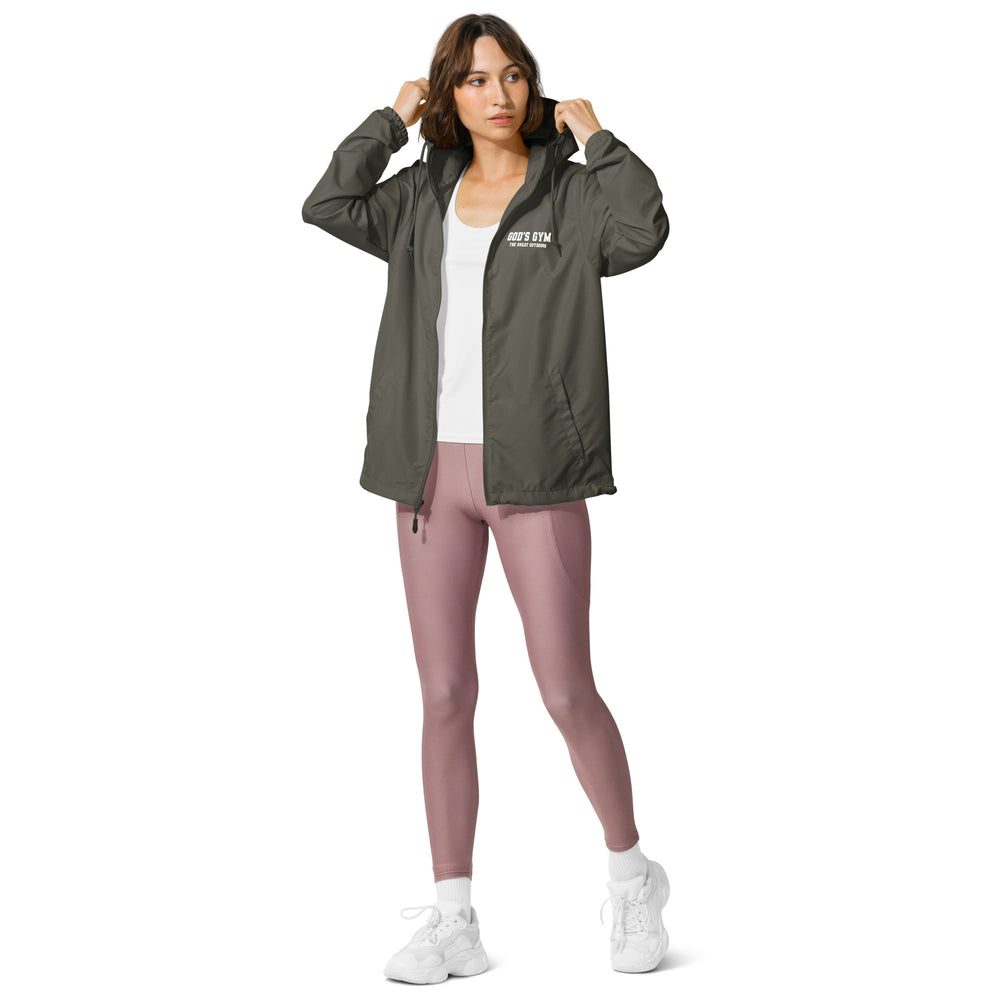 
                      
                        God's Gym Unisex lightweight zip up windbreaker
                      
                    