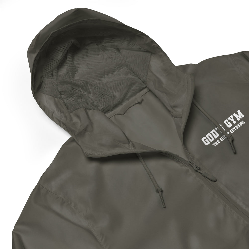 
                      
                        God's Gym Unisex lightweight zip up windbreaker
                      
                    