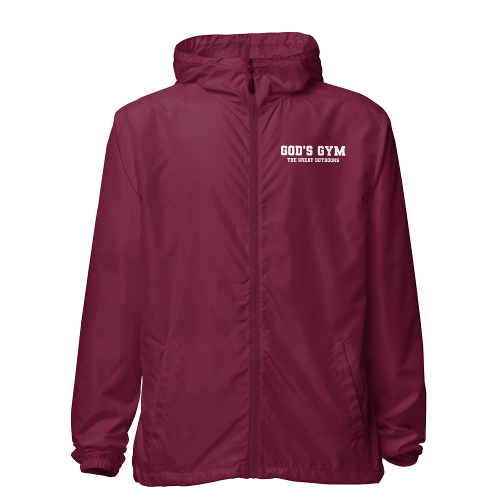 
                      
                        God's Gym Unisex lightweight zip up windbreaker
                      
                    