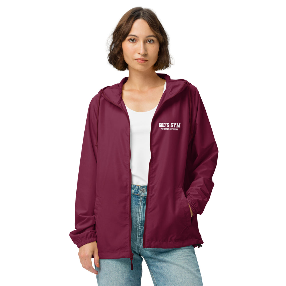 
                      
                        God's Gym Unisex lightweight zip up windbreaker
                      
                    